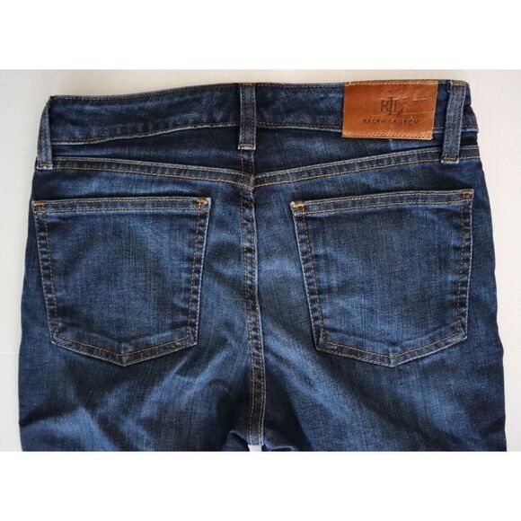 Lauren Ralph Lauren Women Sz 2 Dk Blue Super Stretch Premier Straight Jeans - Picture 7 of 13